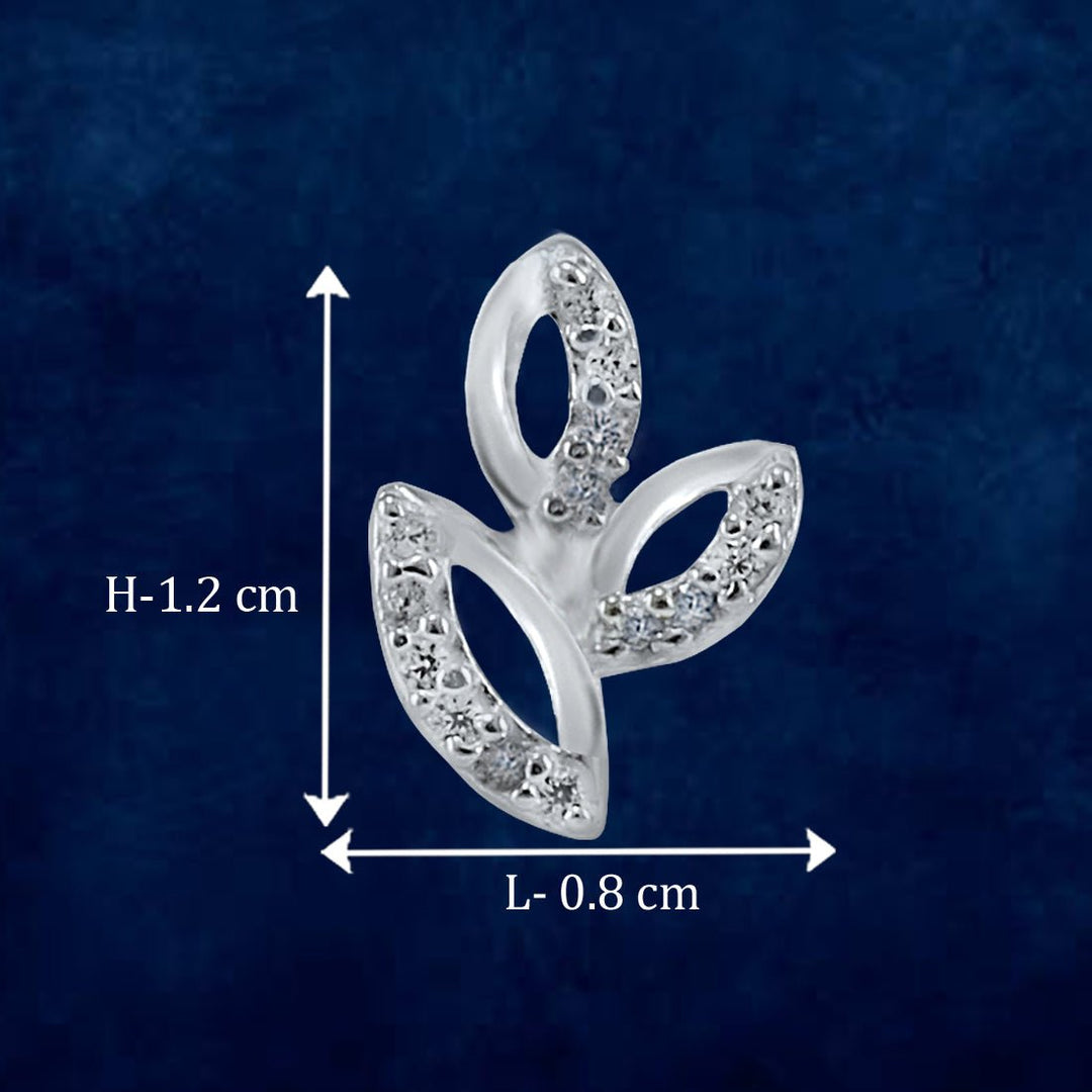 Taraash 925 Sterling Silver CZ Floral Stud For Women - Taraash