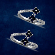 Taraash 925 Sterling Silver CZ Floral Toe Ring For Women - Taraash