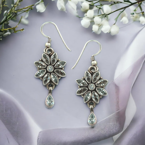 Buy Fringe Heart Silver CZ Earrings  Boldiful