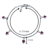 Taraash 925 Sterling Silver CZ Heart Bracelet For Women - Taraash