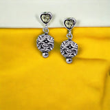 Taraash 925 Sterling Silver CZ Heart Drop Earrings For Women - Taraash