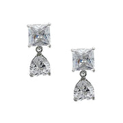 Taraash 925 Sterling Silver CZ Heart Earrings For Women - Taraash