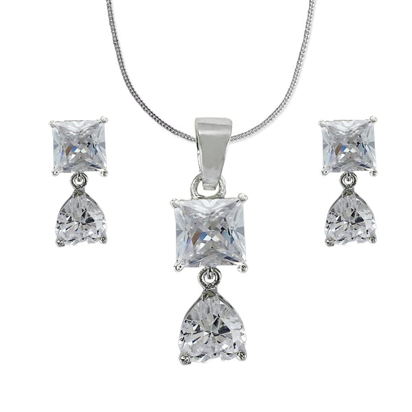 TARAASH 925 Sterling Silver CZ Heart Jewellery Set For Women - Taraash