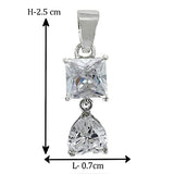Taraash 925 Sterling Silver CZ Heart Pendant For Women - Taraash