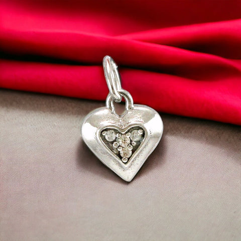 Taraash 925 Sterling Silver CZ Heart Pendant For Women - Taraash