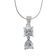 Taraash 925 Sterling Silver CZ Heart Pendant With Chain For Women - Taraash