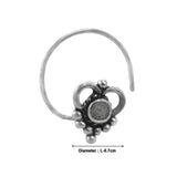 Taraash 925 Sterling silver CZ Heart Shape Nose Pin For Women NPNI-03BK - Taraash