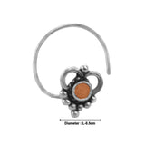 Taraash 925 Sterling silver CZ Heart Shape Nose Pin For Women NPNI-03O - Taraash