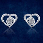 Load image into Gallery viewer, Taraash 925 Sterling Silver CZ Heart Stud Earrings For Women - Taraash
