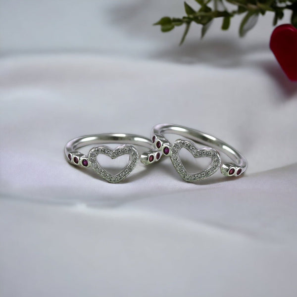 Taraash 925 Sterling Silver CZ Heart Toe Ring For Women - Taraash