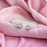 Taraash 925 Sterling Silver CZ Hexagon Shape Bangle For Women - Taraash
