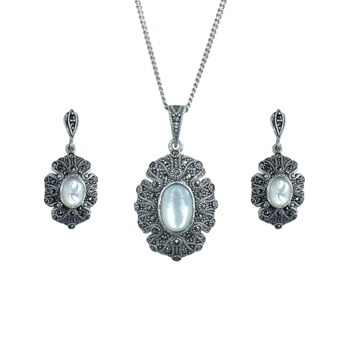 Taraash 925 Sterling Silver CZ Jewellery Set For Women - Taraash
