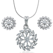 Taraash 925 Sterling Silver CZ Jewellery Set For Women - Taraash