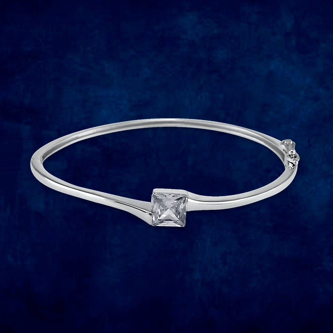 Taraash 925 Sterling Silver CZ Kada For Women - Taraash