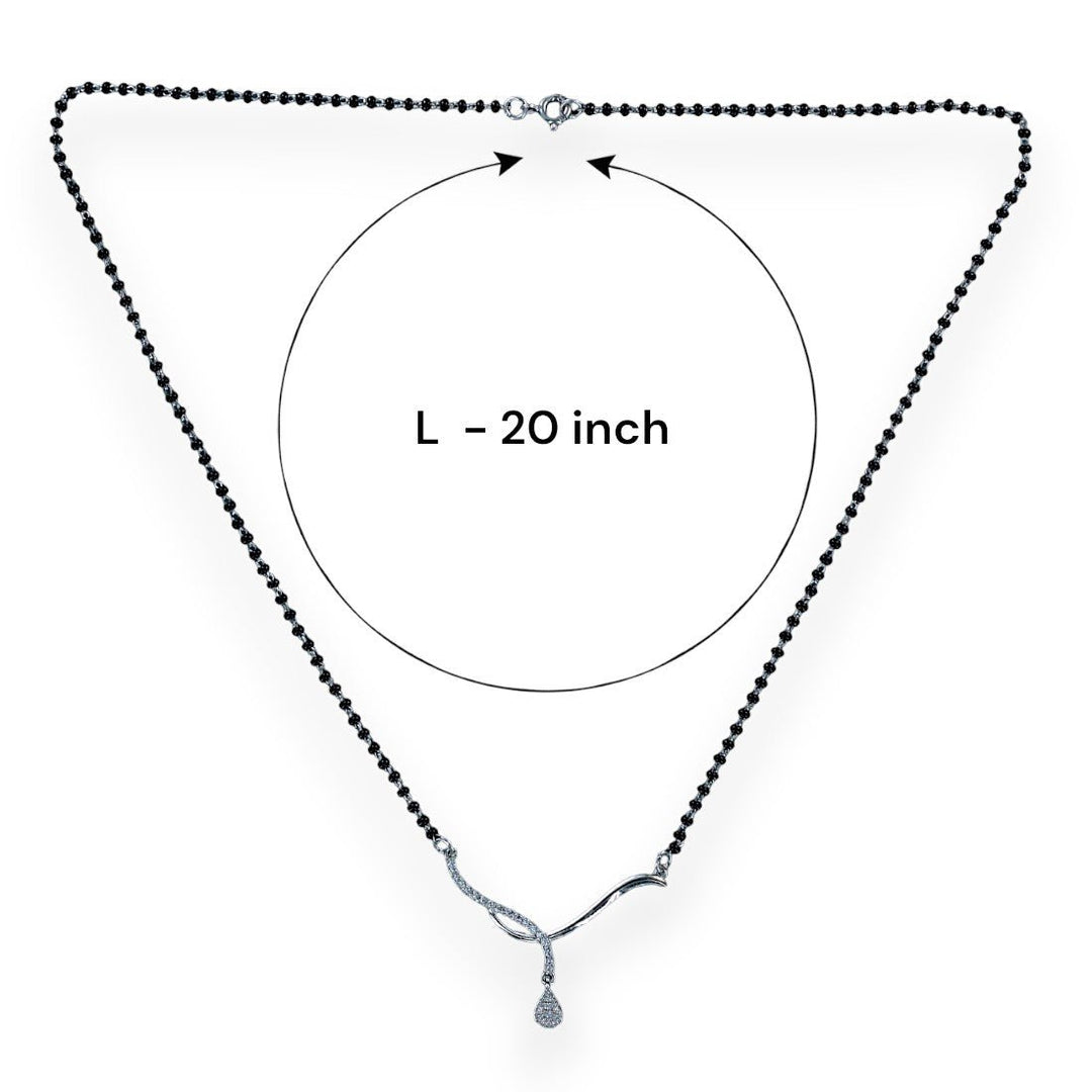 Taraash 925 Sterling Silver Cz Mangalsutra For Women - Taraash