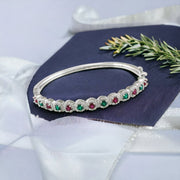 Taraash 925 Sterling Silver CZ Multicolor Bangle For Women - Taraash