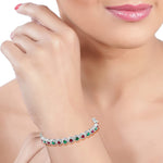 Load image into Gallery viewer, Taraash 925 Sterling Silver CZ Multicolor Bangle For Women - Taraash