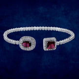 Taraash 925 Sterling Silver CZ Openable Bangle For Women - Taraash