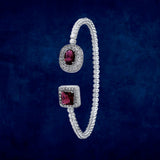 Taraash 925 Sterling Silver CZ Openable Bangle For Women - Taraash