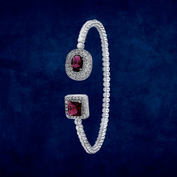Taraash 925 Sterling Silver CZ Openable Bangle For Women - Taraash