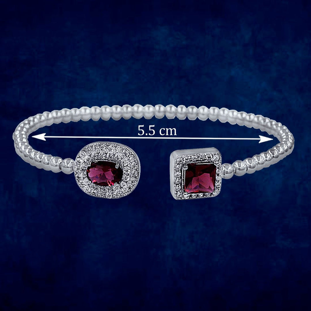 Taraash 925 Sterling Silver CZ Openable Bangle For Women - Taraash
