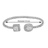 Taraash 925 Sterling Silver CZ Openable Kada For Women - Taraash