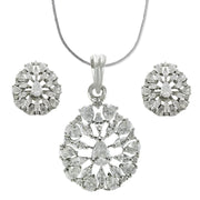 TARAASH 925 Sterling Silver CZ Pear Drop Jewellery Set For Women - Taraash