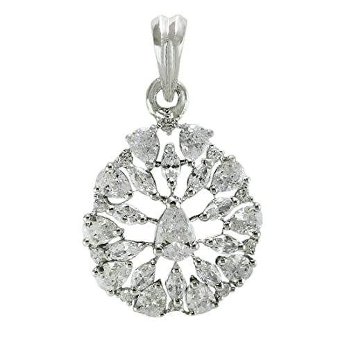 Taraash 925 Sterling Silver CZ Pear Drop Pendant For Women - Taraash