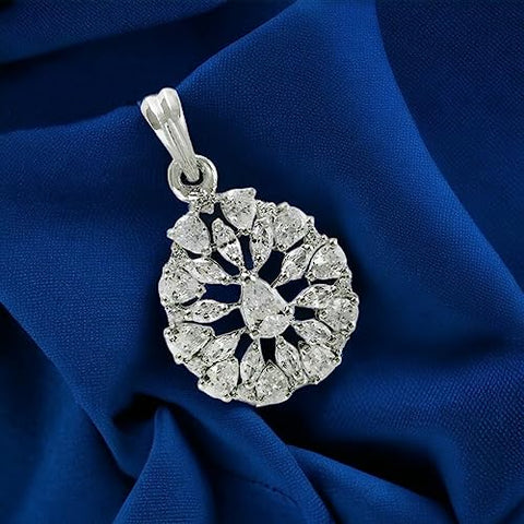 Taraash 925 Sterling Silver CZ Pear Drop Pendant For Women - Taraash