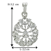 Taraash 925 Sterling Silver CZ Pear Drop Pendant Set For Women - Taraash