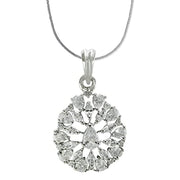 Taraash 925 Sterling Silver CZ Pear Drop Pendant With Chain For Women - Taraash