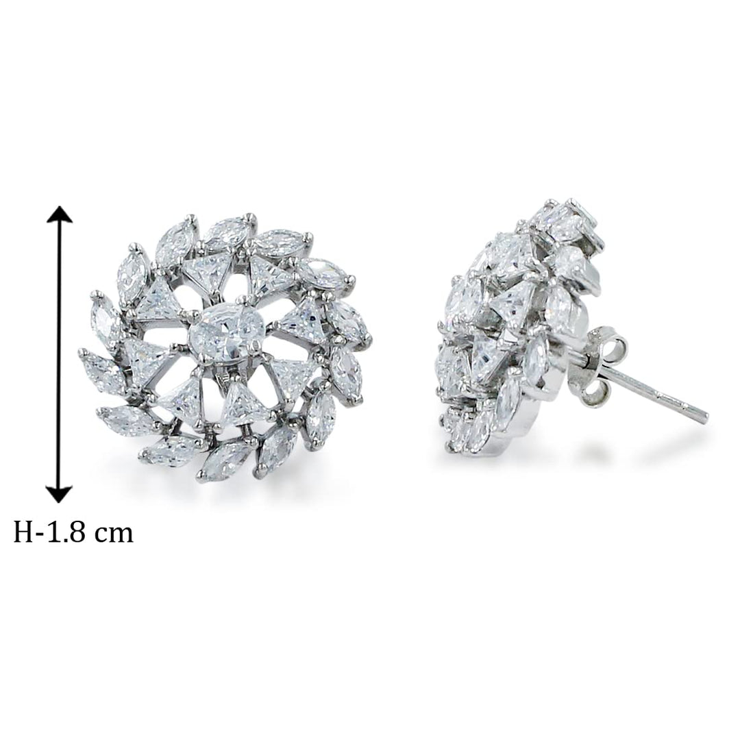 Taraash 925 Sterling Silver CZ Pendant Set For Women - Taraash