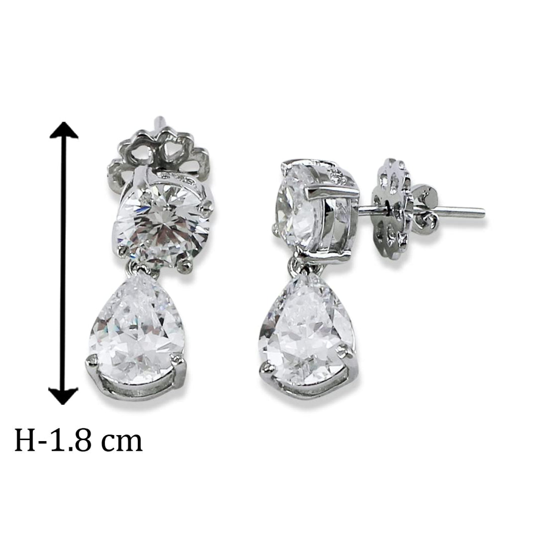 Taraash 925 Sterling Silver CZ Pendant Set For Women - Taraash