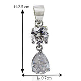Taraash 925 Sterling Silver CZ Pendant Set For Women - Taraash