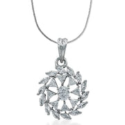 Taraash 925 Sterling Silver CZ Pendant With Chain For Women - Taraash