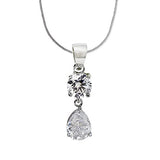 Taraash 925 Sterling Silver CZ Pendant With Chain For Women - Taraash
