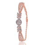 Load image into Gallery viewer, Taraash 925 Sterling Silver CZ Rose Gold Bangle Kada For Women - Taraash