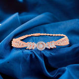 Taraash 925 Sterling Silver CZ Rose Gold Bangle Kada For Women - Taraash