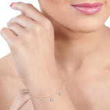 Taraash 925 Sterling Silver CZ Rose Gold Bracelet For Women - Taraash