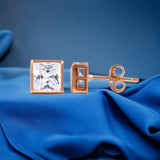 Taraash 925 Sterling Silver CZ Rose Gold Earrings For Women - Taraash