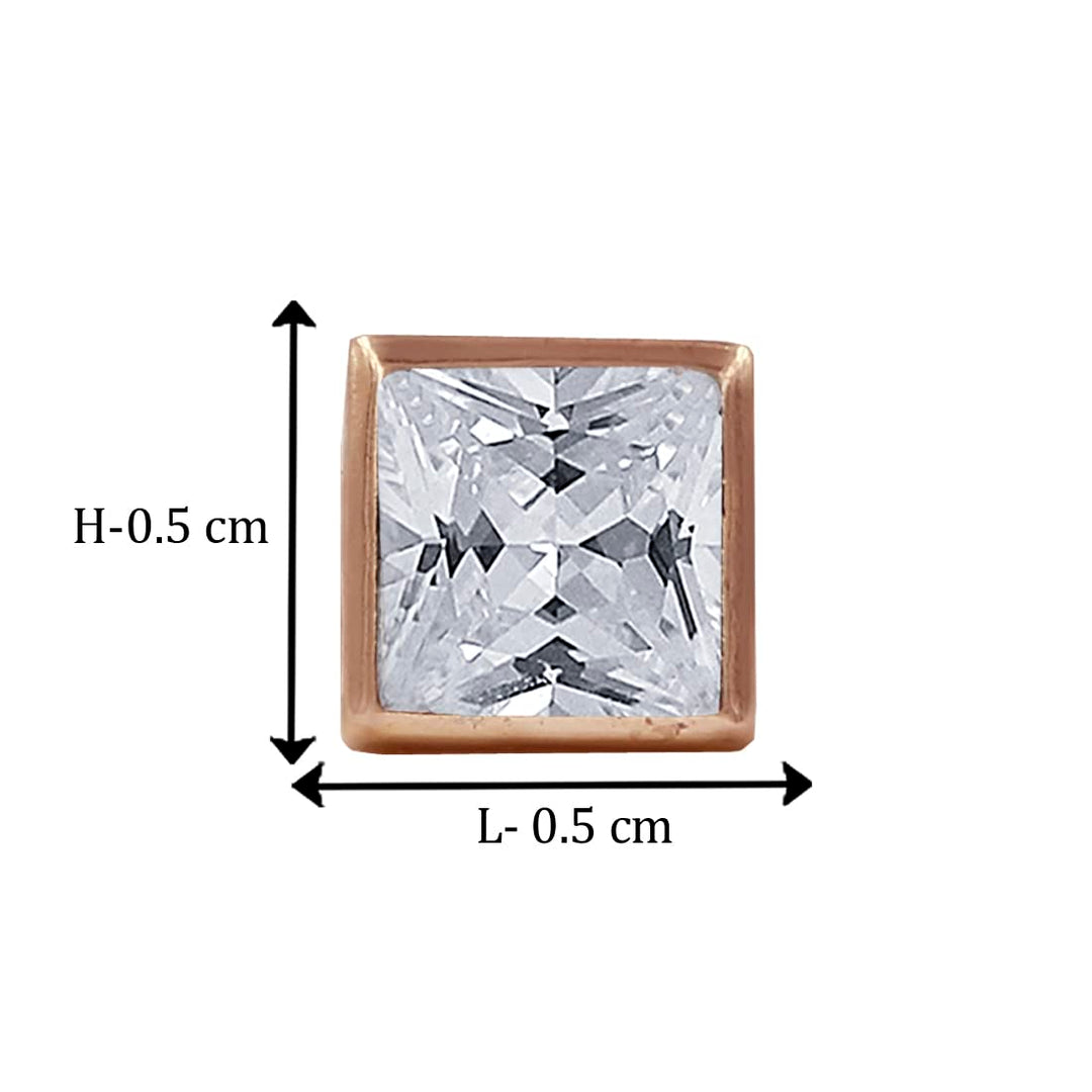 Taraash 925 Sterling Silver CZ Rose Gold Earrings For Women - Taraash