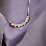 Load image into Gallery viewer, Taraash 925 Sterling Silver CZ Rose Gold Necklace For Women - Taraash

