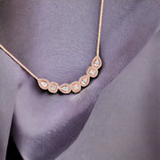 Taraash 925 Sterling Silver CZ Rose Gold Necklace For Women - Taraash