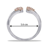 Taraash 925 Sterling Silver CZ Rose Gold Toe Ring For Women - Taraash