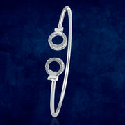 Taraash 925 Sterling Silver CZ Round Shape Bangle For Women - Taraash
