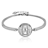 Taraash 925 Sterling Silver CZ Round Shape Bangle For Women | Openable Kada - Taraash