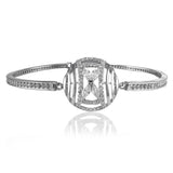 Taraash 925 Sterling Silver CZ Round Shape Bangle For Women | Openable Kada - Taraash