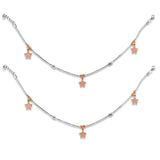 Taraash 925 Sterling Silver Cz Star Anklet For Women - Taraash