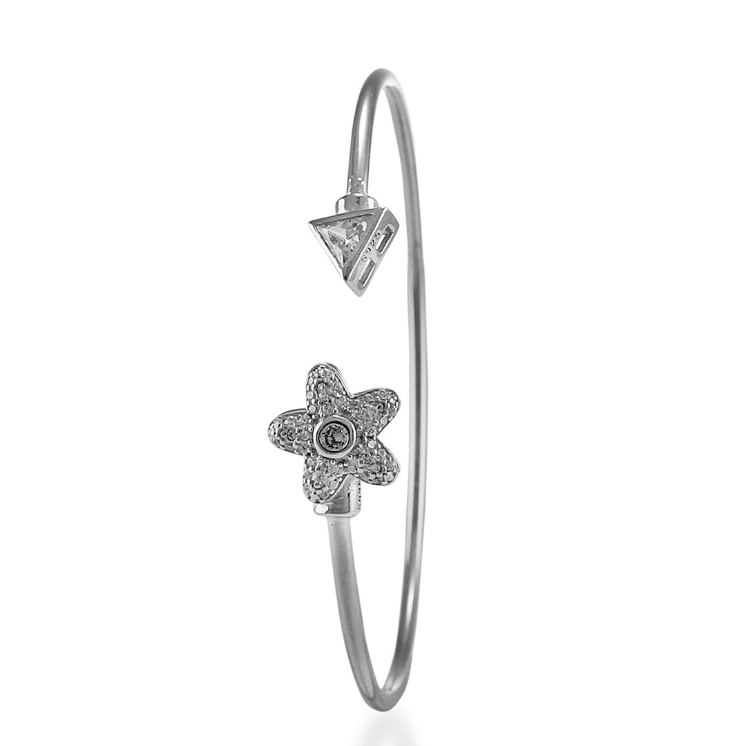 Taraash 925 Sterling Silver CZ Star Bangle For Women - Taraash