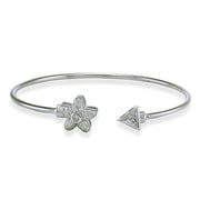 Taraash 925 Sterling Silver CZ Star Bangle For Women - Taraash